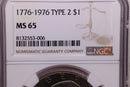 1976 Eisenhower Dollar Type 2, NGC MS 65, Store