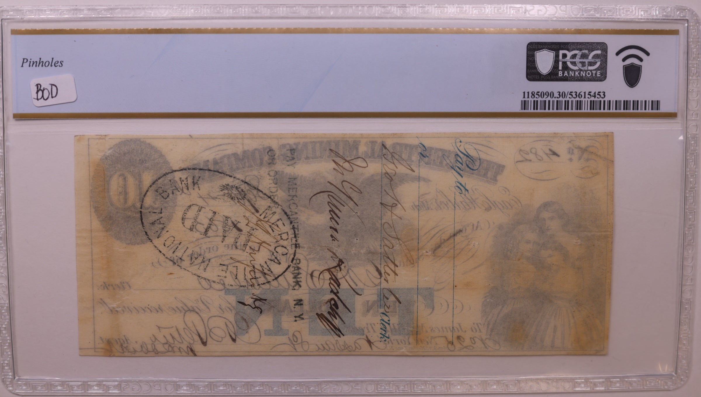1860s $10 Eagle Harbor, MI, Lee CMGC-7-7, PCGS VF-30, STORE #GMI166