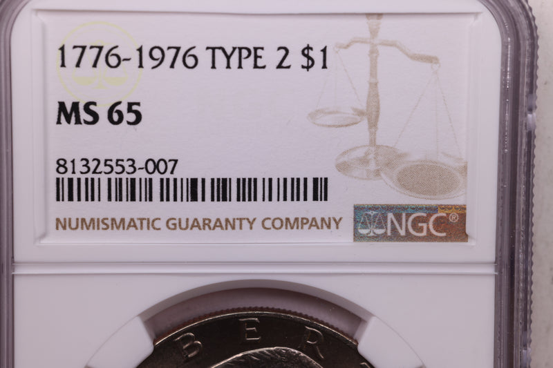 1976  Eisenhower Dollar., Type-2., NGC Graded., Store