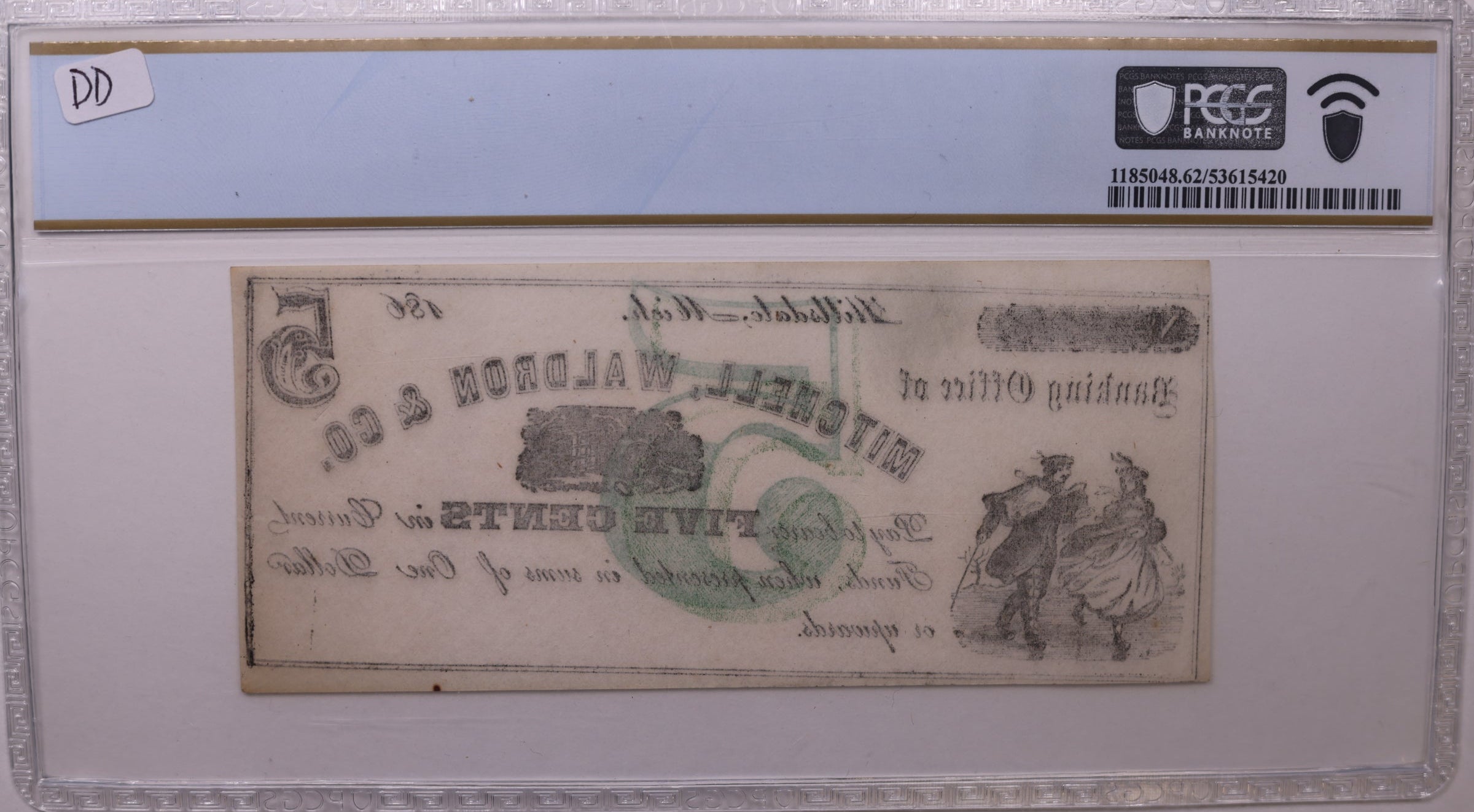 186_ 5C Remainder-Hillsdale, MI, Lee HIL-1-1, PCGS UNC-62, STORE #GMI167