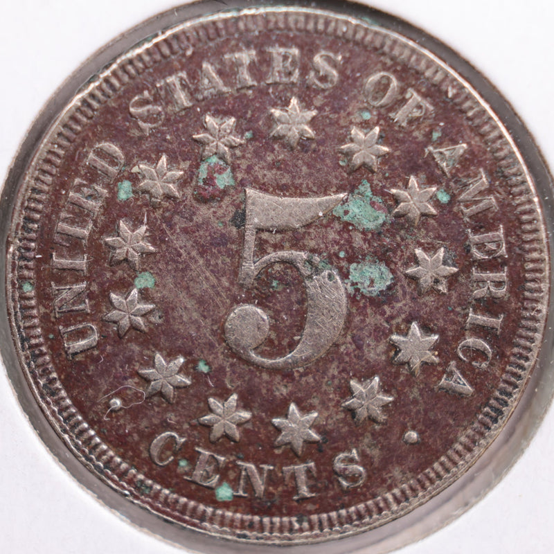 1868 Shield Nickel, Very Good Circulated Coin, Store