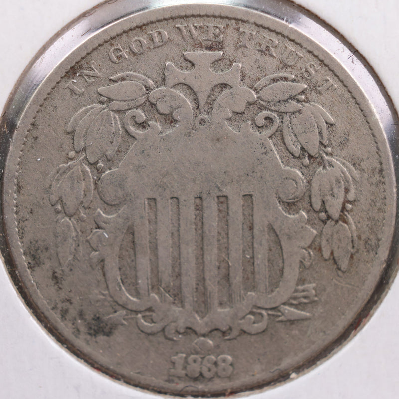 1868 Shield Nickel, Good Circulated Coin, Store