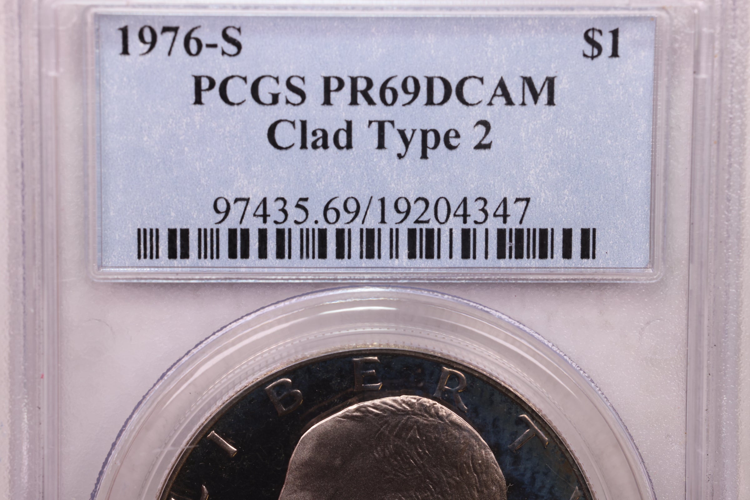 1976-S Eisenhower Clad Dollar, Type 2, PCGS PR69DCAM, Store #GDR0245