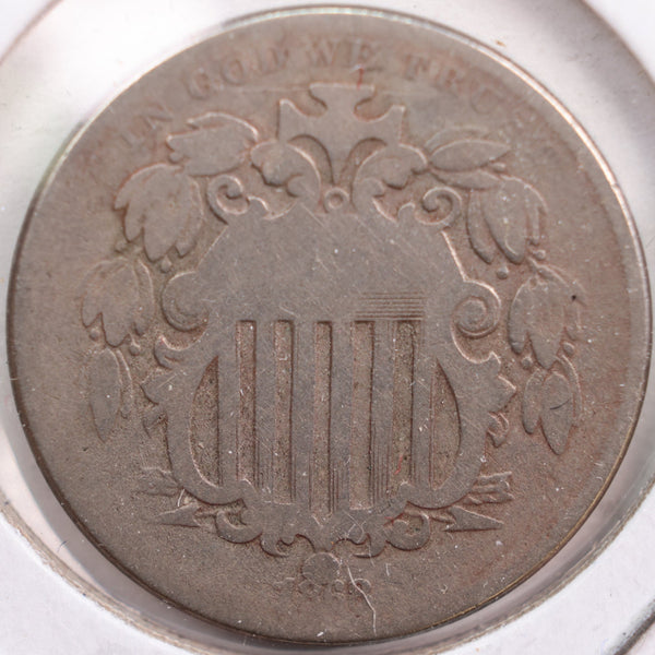 1868 Shield Nickel, Fair Circulated Coin, Store #NL036