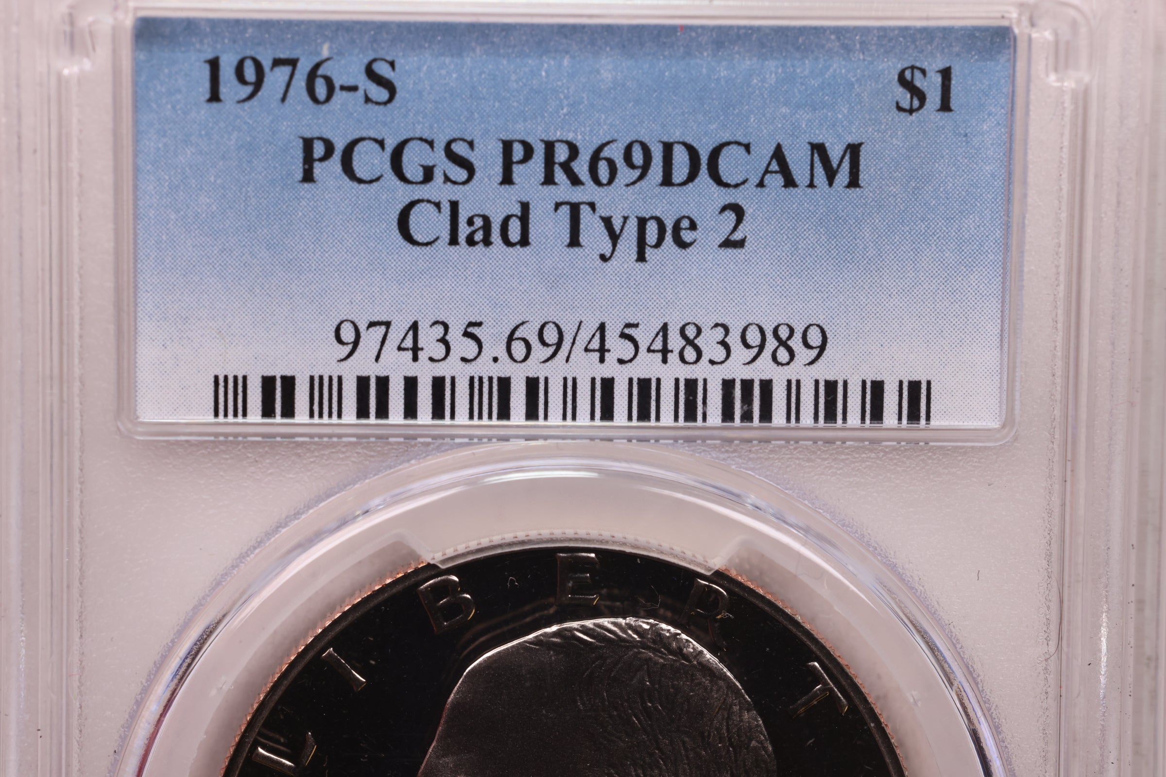 1976-S Eisenhower Clad Dollar, Type 2, PCGS PR69DCAM, Store #GDR0245