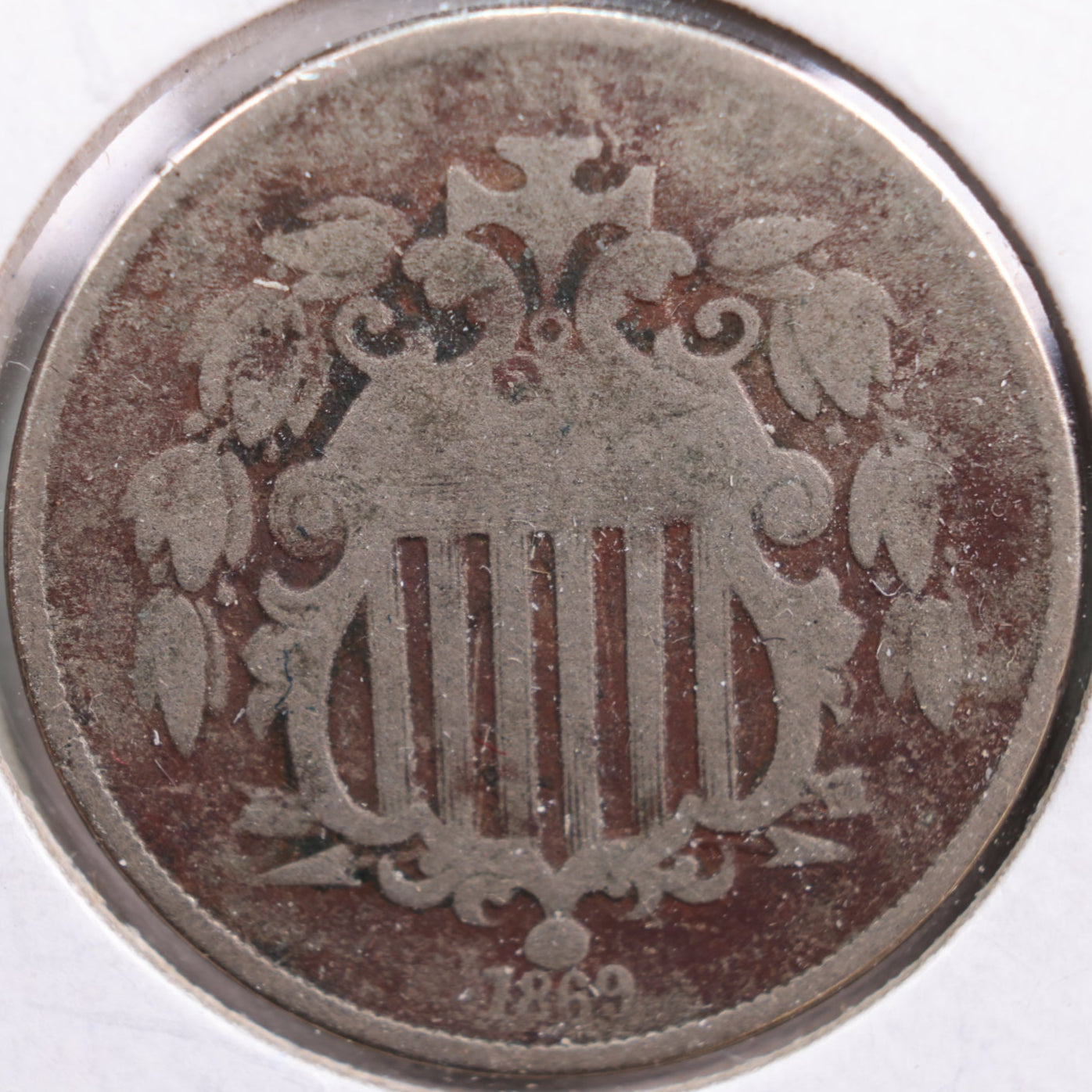 1869 Shield Nickel, Good Circulated Coin, Store #NL037