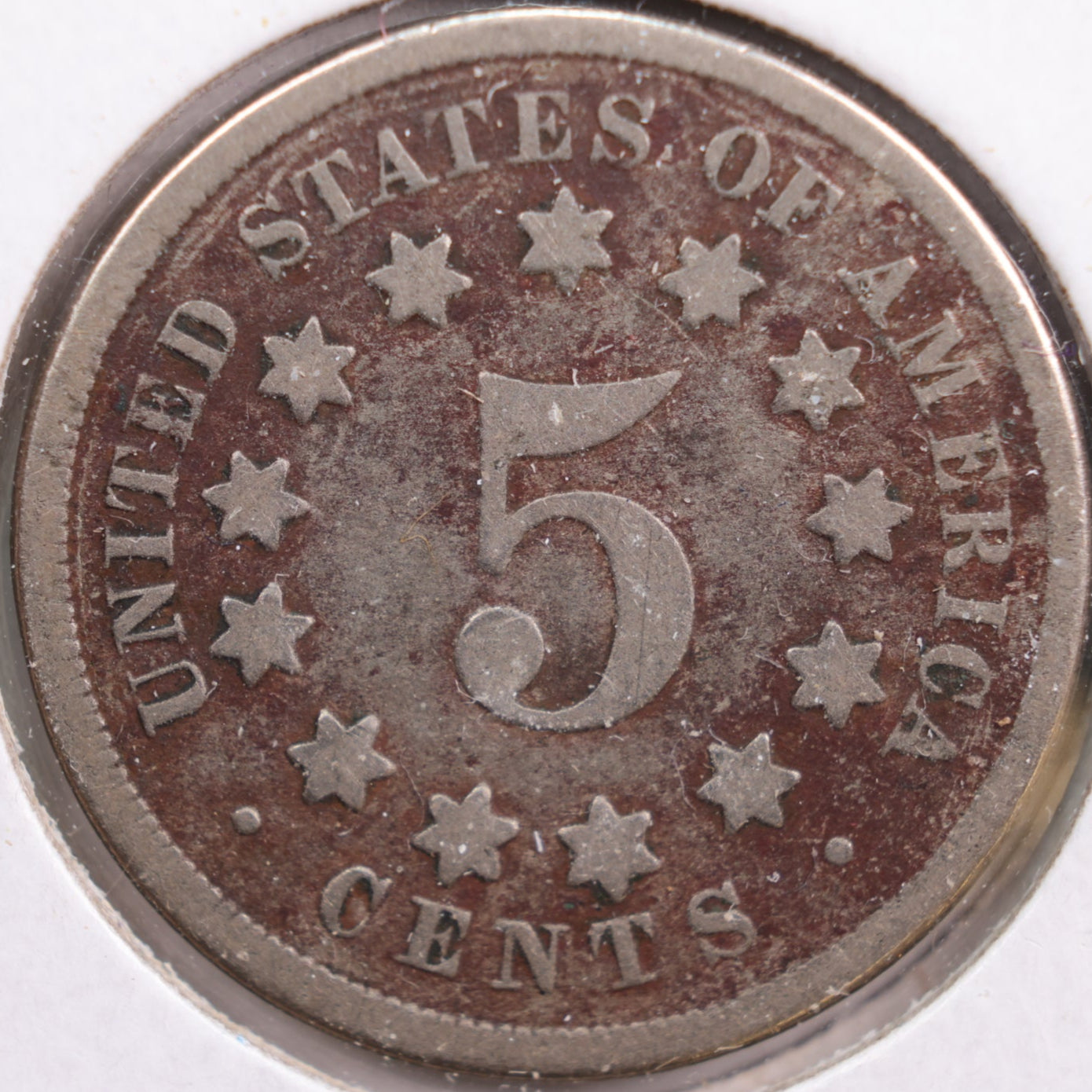 1869 Shield Nickel, Good Circulated Coin, Store #NL037