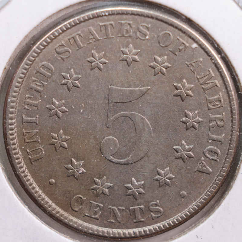 1883 Shield Nickel, Abt Uncirc Circulated Coin, Store