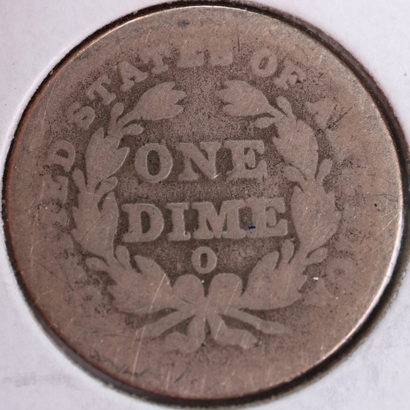 1838-O Seated Liberty Silver Dime, Very Good Circulated Coin, Store #d838N01