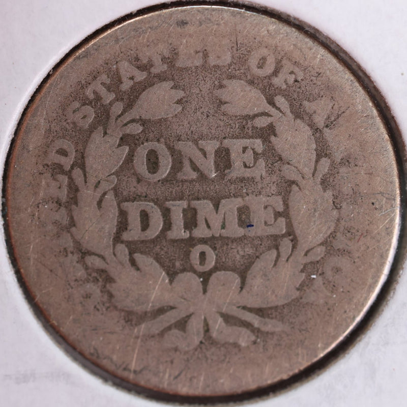 1838-O Seated Liberty Silver Dime, Very Good Circulated Coin, Store