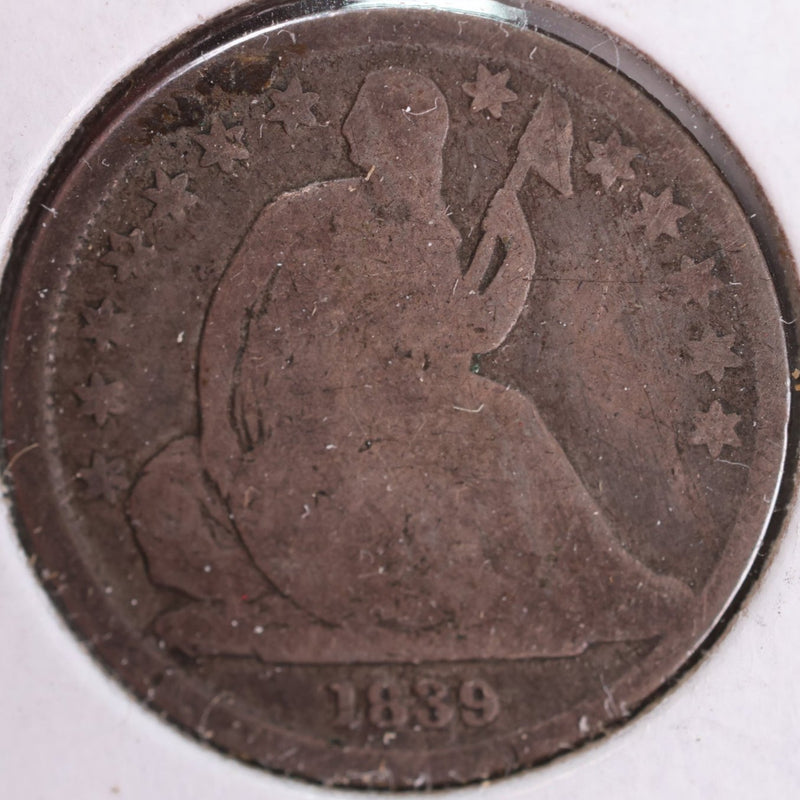 1839-O Seated Liberty Silver Dime, Very Good Circulated Coin, Store