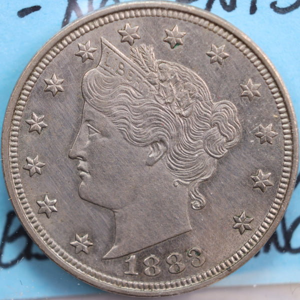 1883 Liberty Nickel, Choice Mint State Uncirculated Coin, Store #NL053