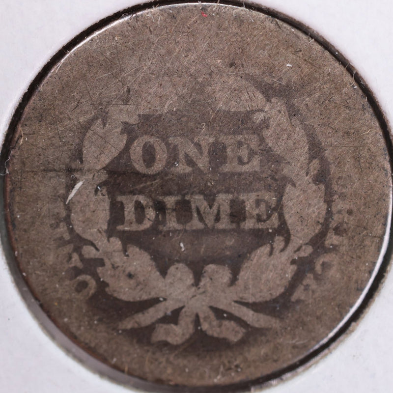 1841 Seated Liberty Silver Dime, Good Circulated Coin, Store