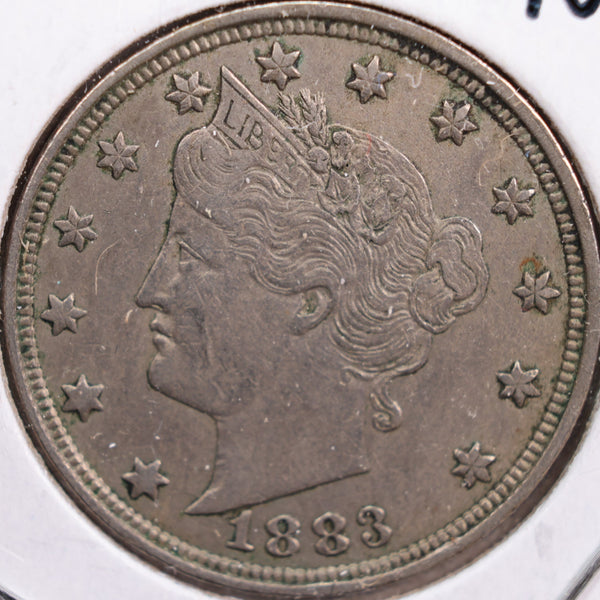 1883 Liberty Nickel, Abt Uncirculated Coin, Store #NL057