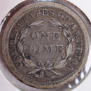 1841 Seated Liberty Silver Dime, Extra Fine+ Circulated Coin, Store