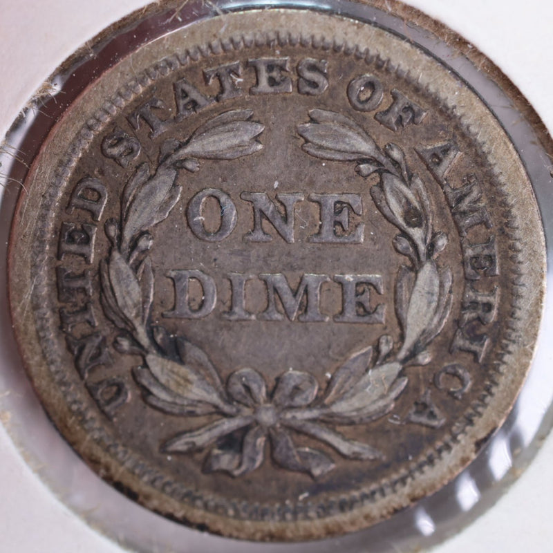 1841 Seated Liberty Silver Dime, Extra Fine+ Circulated Coin, Store