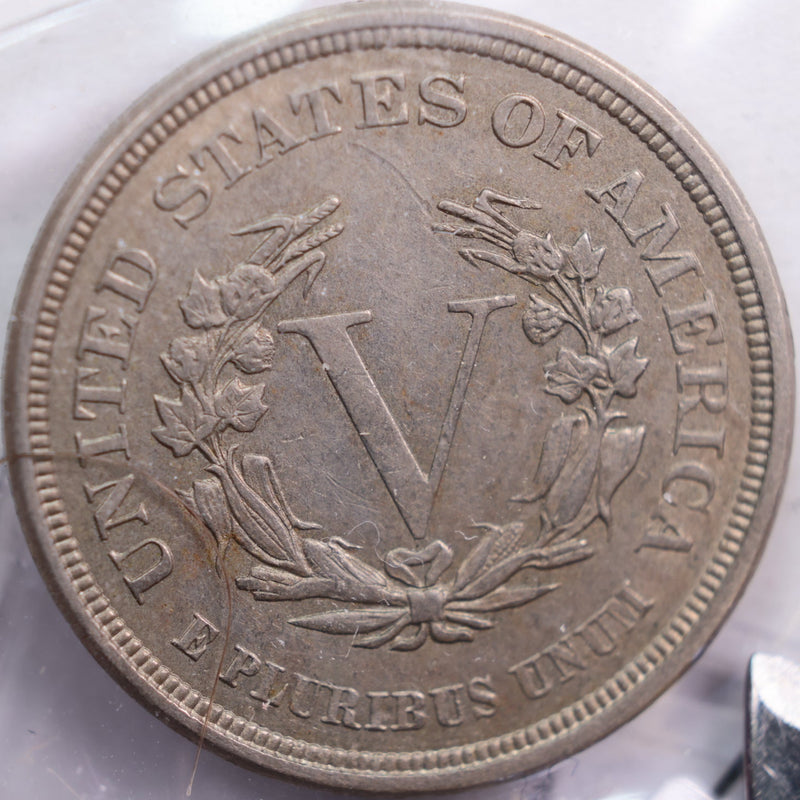 1883 Liberty Nickel, Abt Uncirculated Coin, Store