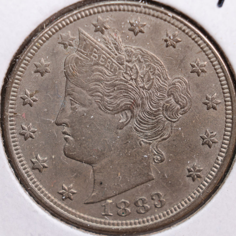 1883 Liberty Nickel, Abt Uncirculated Coin, Store