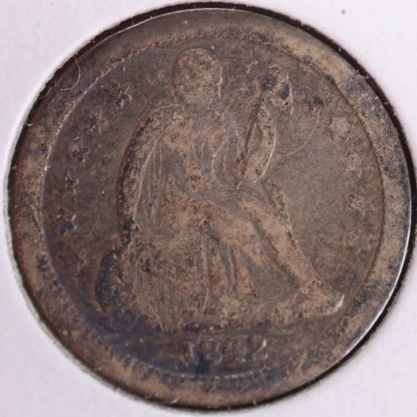 1842-O Seated Liberty Silver Dime, Very Fine Circulated Coin, Store #d842N02
