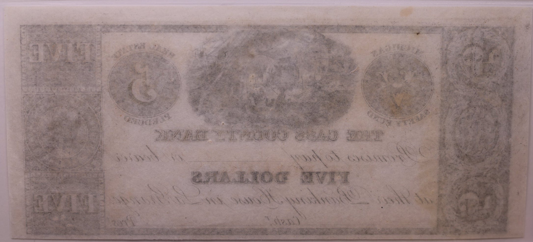 1850s $5 ND Remainder-La Grange, MI, Lee LAG-1-3, PCGS Choice UNC-63, STORE #GMI180