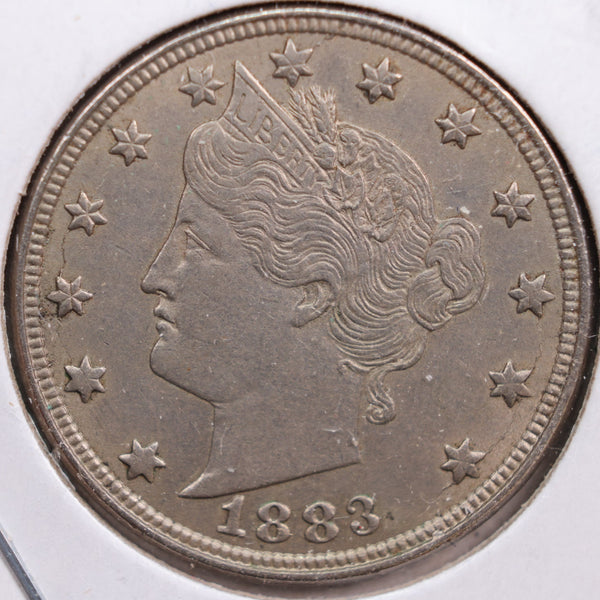 1883 Liberty Nickel, Abt Uncirculated Coin, Store #NL063