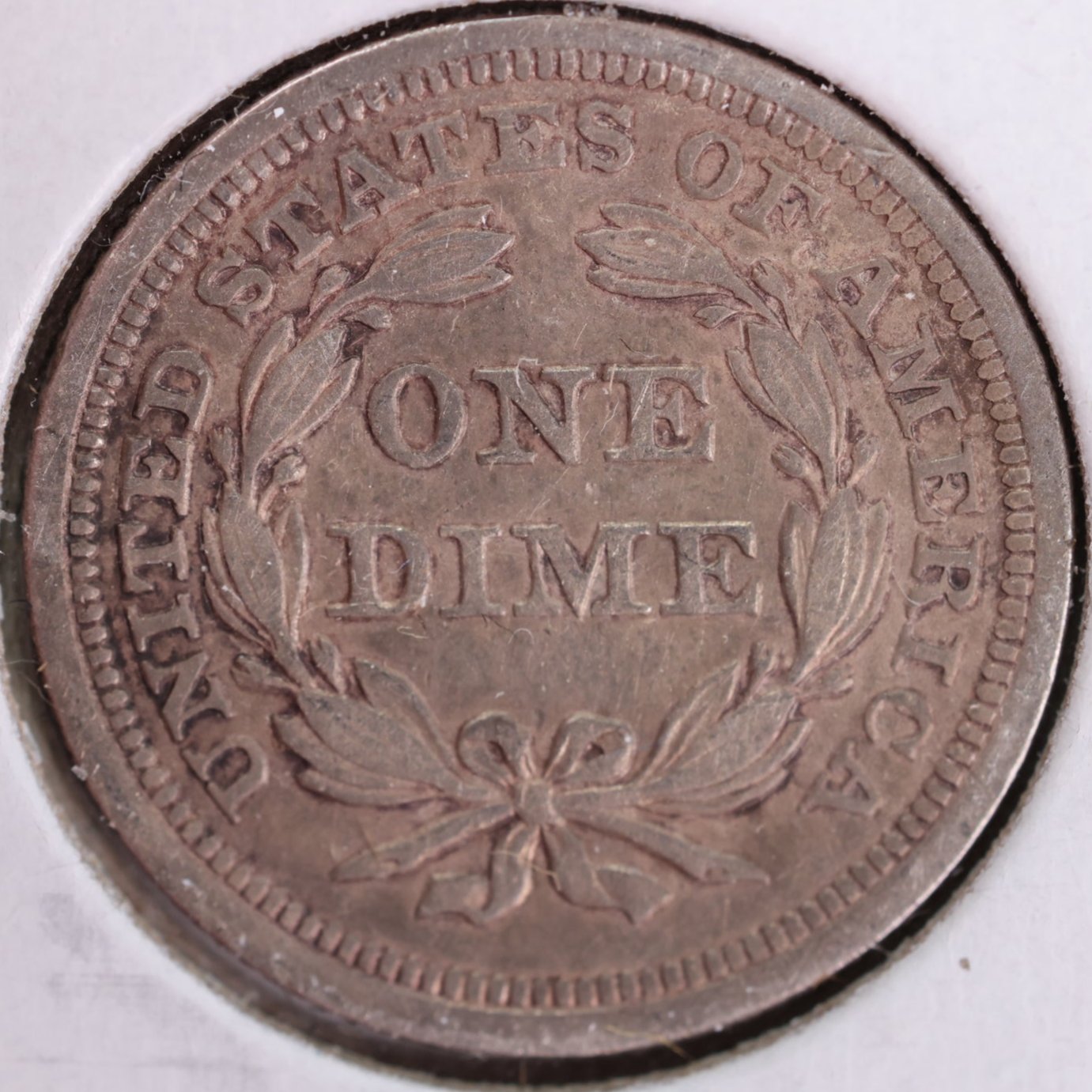 1853 Seated Liberty Silver Dime, Abt Uncirc Coin, Store #d853.02