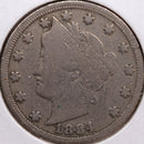 1884 Liberty Nickel, Very Good Circulated Coin, Store