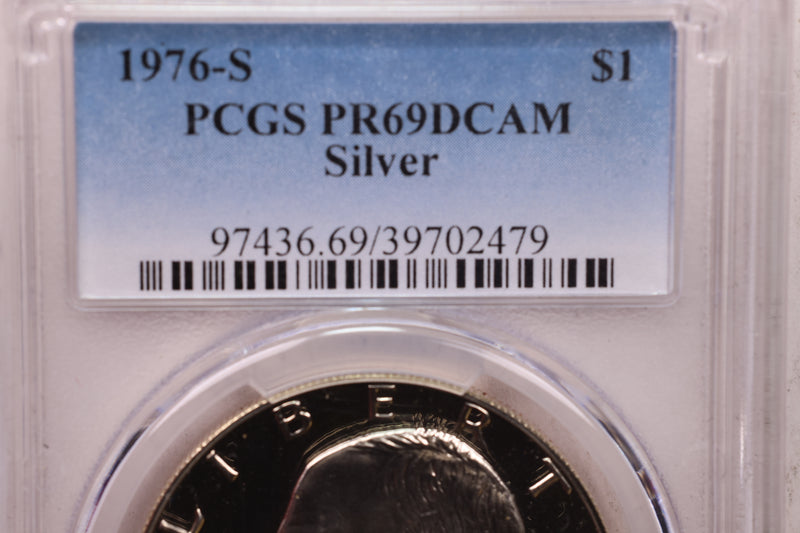 1976-S  Eisenhower Dollar., Silver., PCGS Graded., Store
