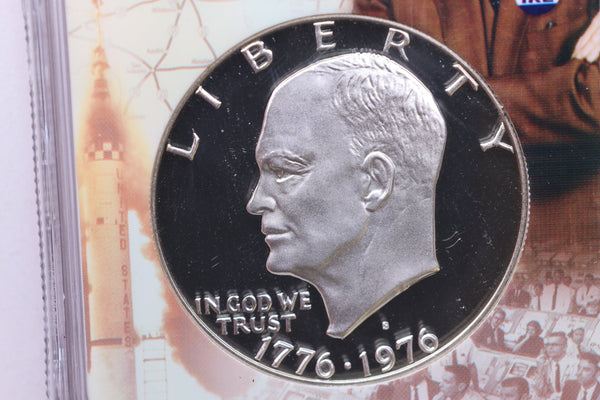 1976-S  Eisenhower Dollar., Silver., NGC Graded., Store #18799