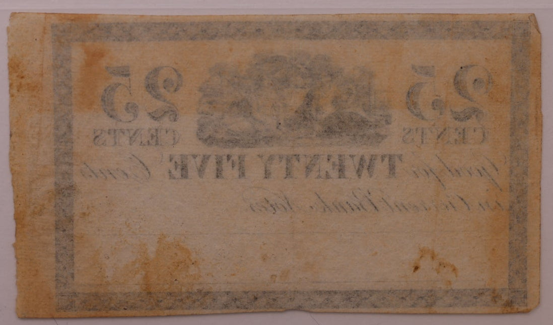 1820s-30s 25C Unknown City, N.Y., PCGS VF-15, Obsolete Currency, Store #GNY022
