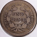 1856 Seated Liberty Silver Dime, Very Fine Circulated Coin, Store