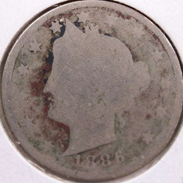 1886 Liberty Nickel, Poor Circulated Coin, Store #NL074
