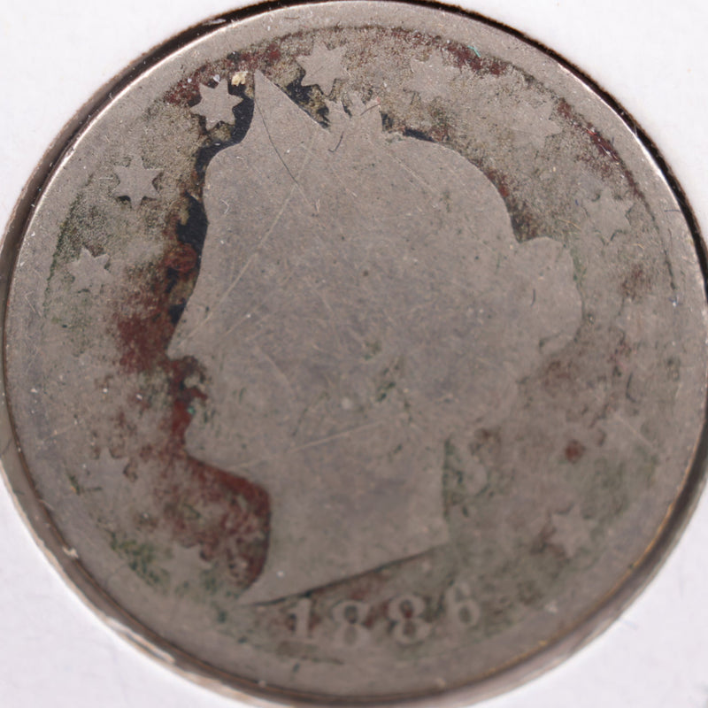 1886 Liberty Nickel, Poor Circulated Coin, Store
