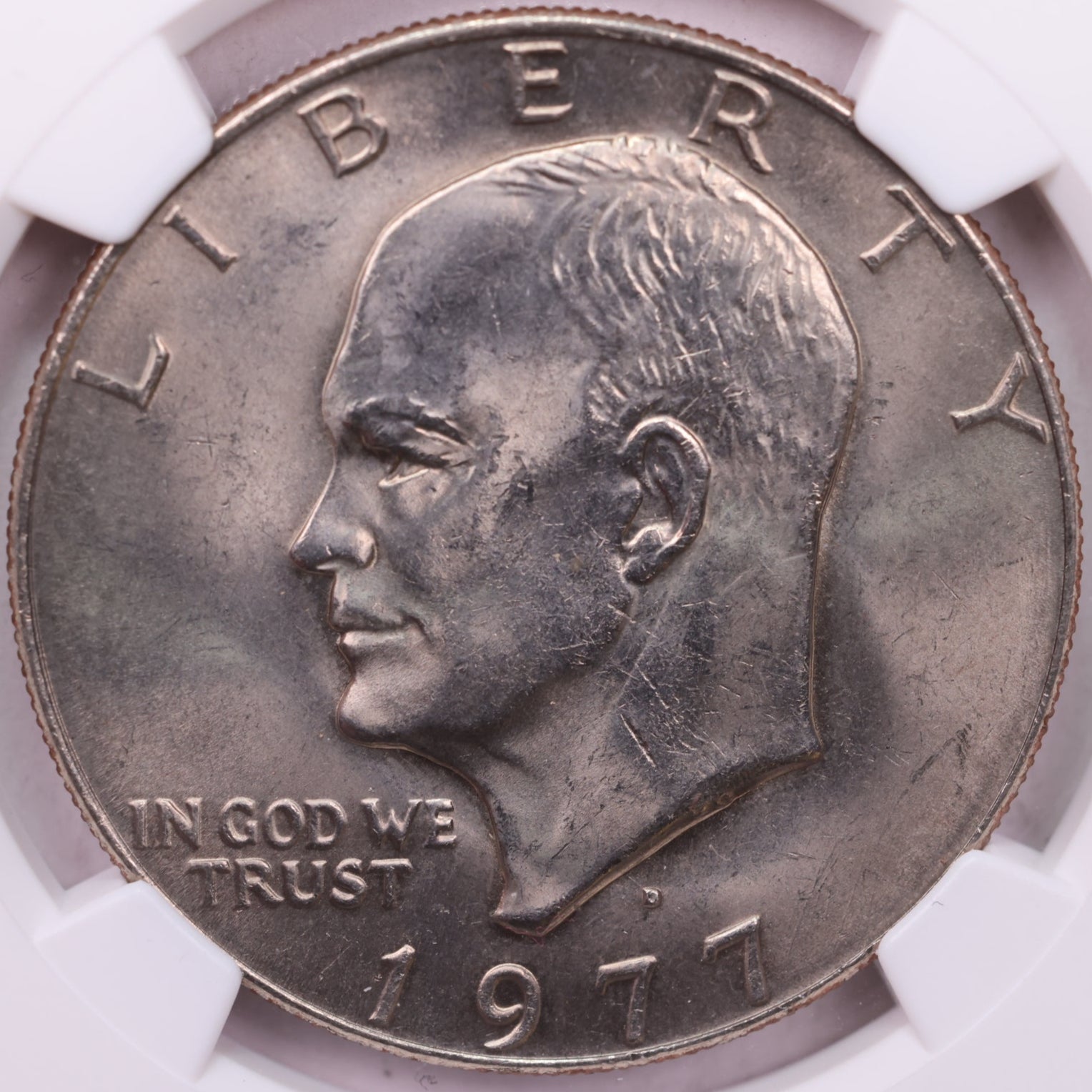 1977-D $1 Eisenhower Dollar, NGC MS 65, Store #GDR0240