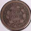 1856 Seated Liberty Silver Dime, Very Fine Circulated Coin, Store