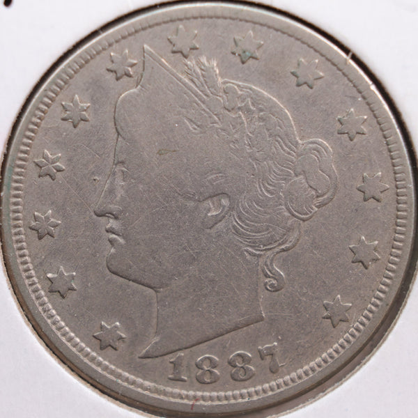 1887 Liberty Nickel, Good Circulated Coin, Store #NL076