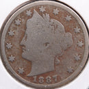1887 Liberty Nickel, Good Circulated Coin, Store