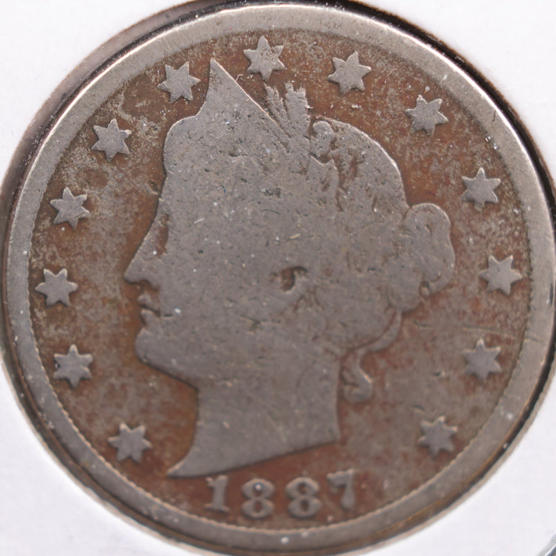 1887 Liberty Nickel, Good Circulated Coin, Store