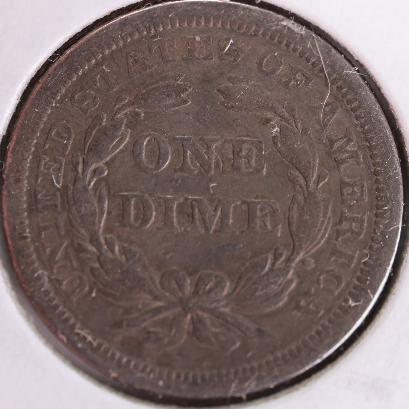1857 Seated Liberty Silver Dime, Very Fine+ Circulated Coin, Store #d857.01