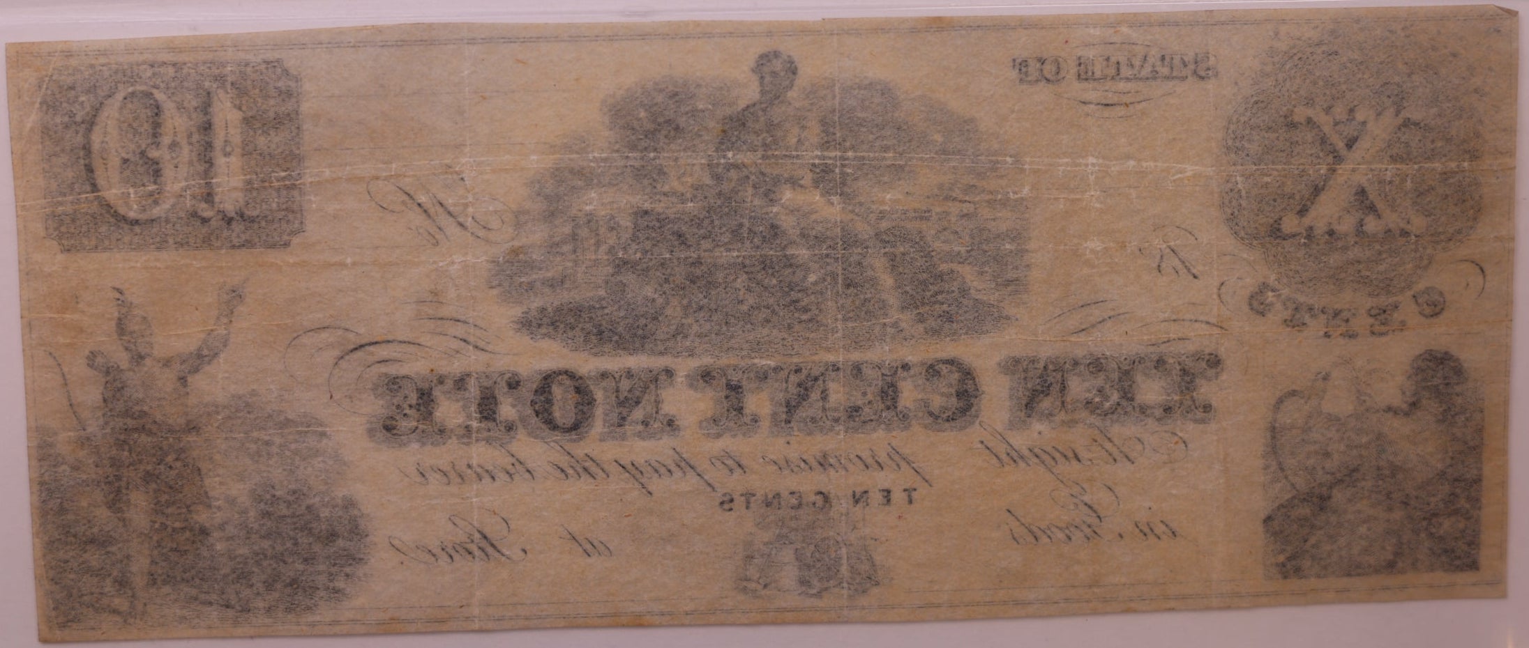 185_ 10C Remainder-New York, N.Y., PCGS VF-25, Obsolete Currency, Store #GNY026