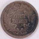 1872 Seated Liberty Silver Dime, Extra Fine Circulated Coin, Store