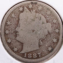1887 Liberty Nickel, Good Circulated Coin, Store