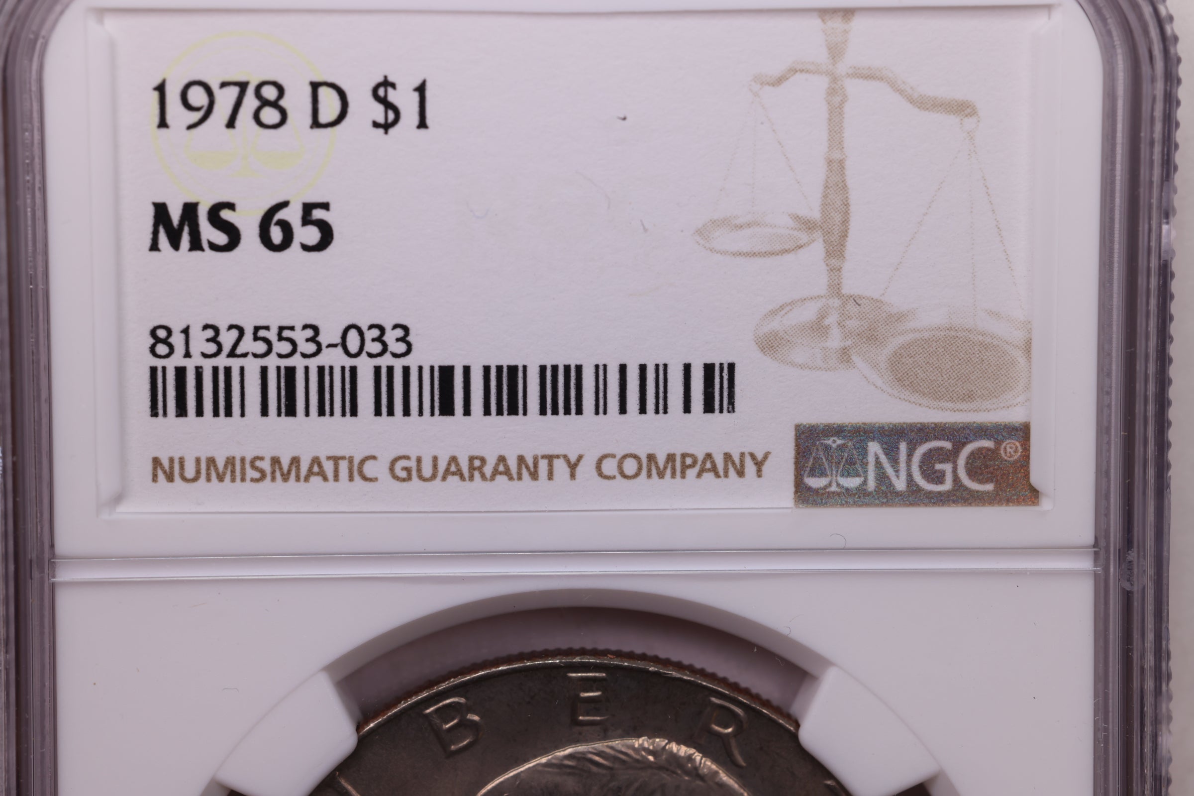 1978-D $1 Eisenhower Dollar, NGC MS 65, Store #GDR0241