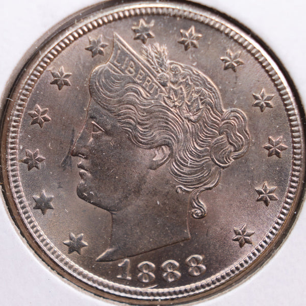 1888 Liberty Nickel, Mint State Uncirculated Coin, Store #NL087