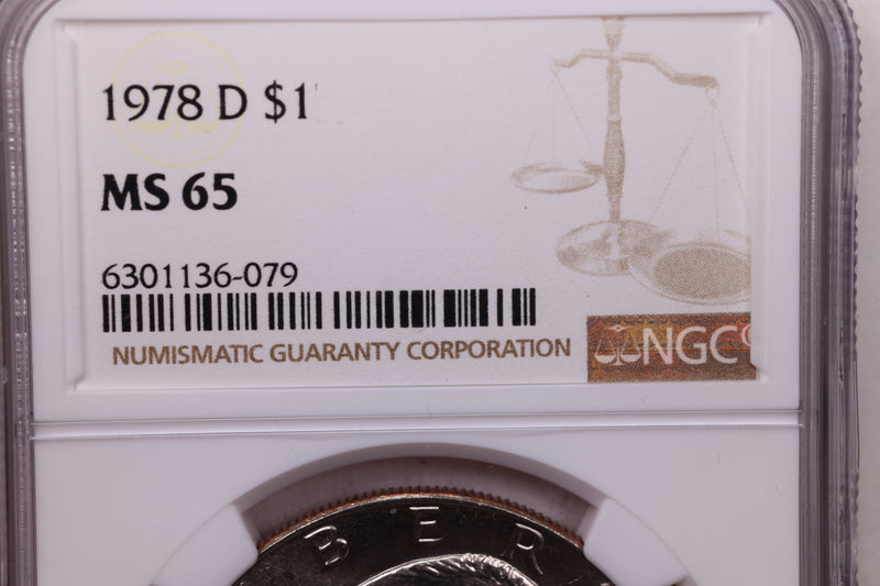 1978-D $1 Eisenhower Dollar, NGC MS 65, Store