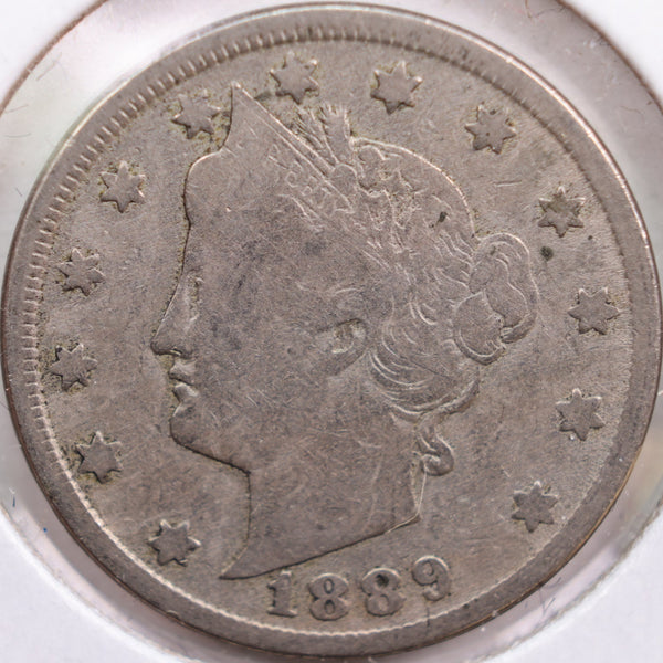 1889 Liberty Nickel, Very Good Circulated Coin, Store #NL089