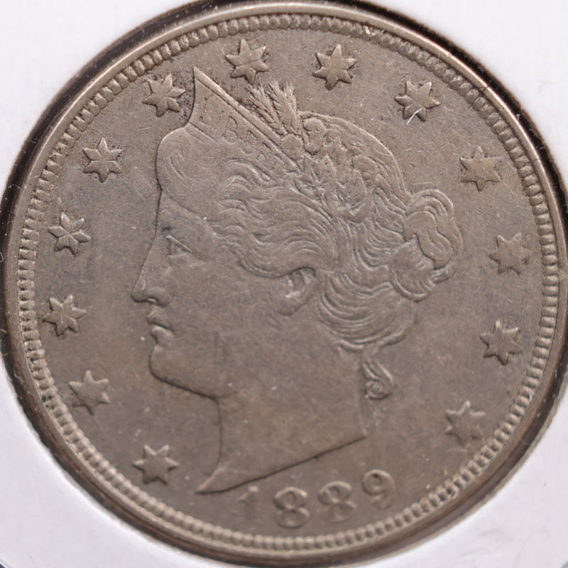 1889 Liberty Nickel, Extra Fine+ Circulated Coin, Store