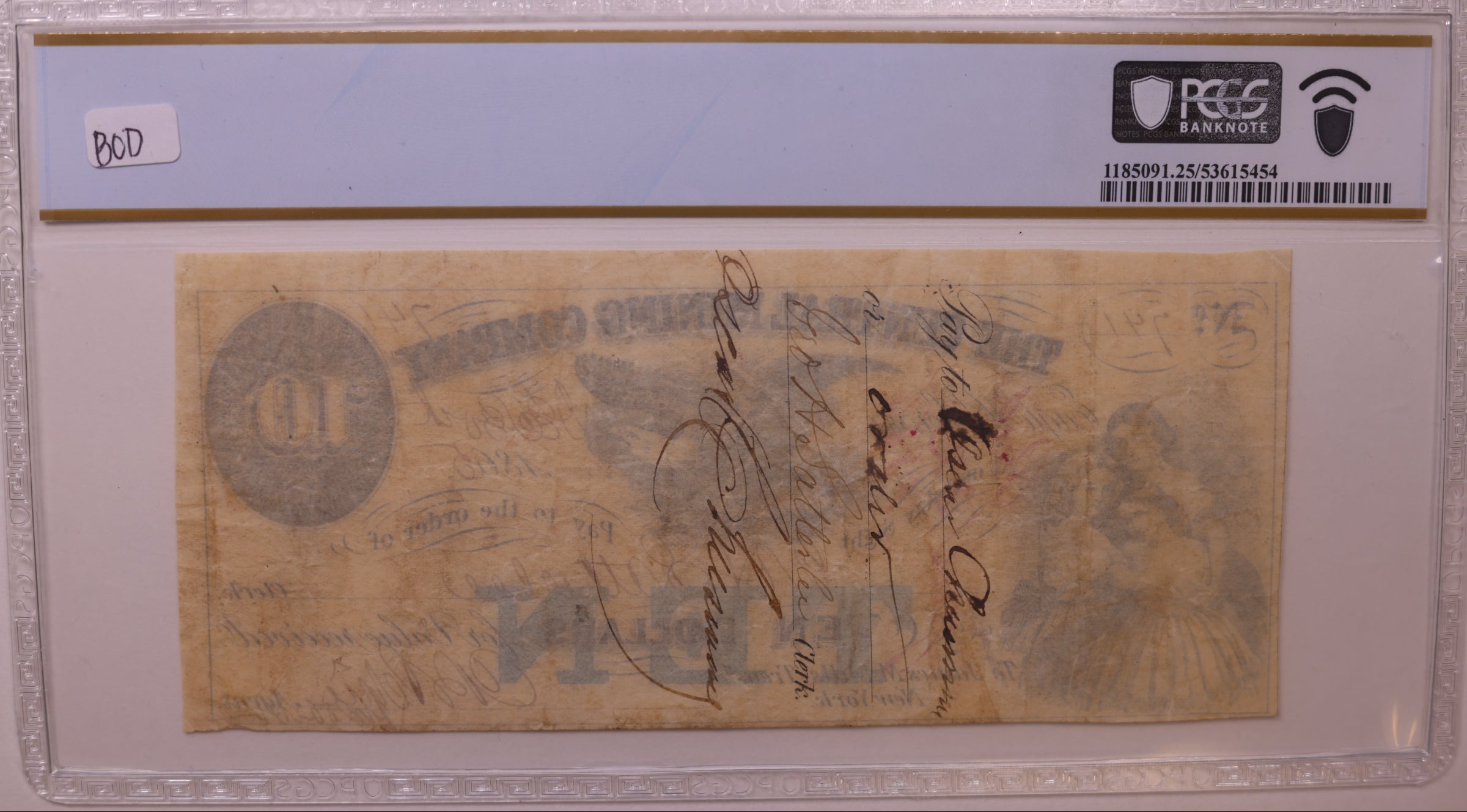 1860s $10 Eagle Harbor, MI, Lee CMGC-7-7, PCGS VF-25, STORE #GMI183