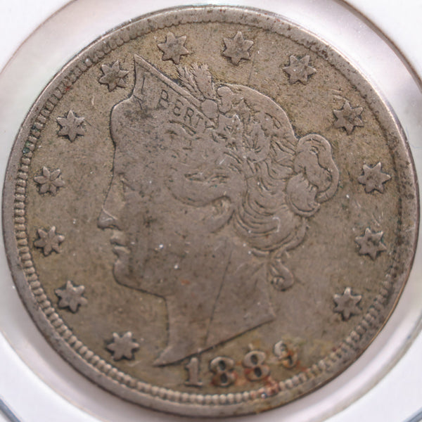 1889 Liberty Nickel, Very Good+ Circulated Coin, Store #NL091