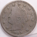 1889 Liberty Nickel, Very Good Circulated Coin, Store